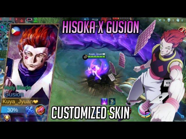 HISOKA x GUSION CUSTOMIZED SKIN SCRIPT HUNTER x HUNTER | MOBILE LEGENDS