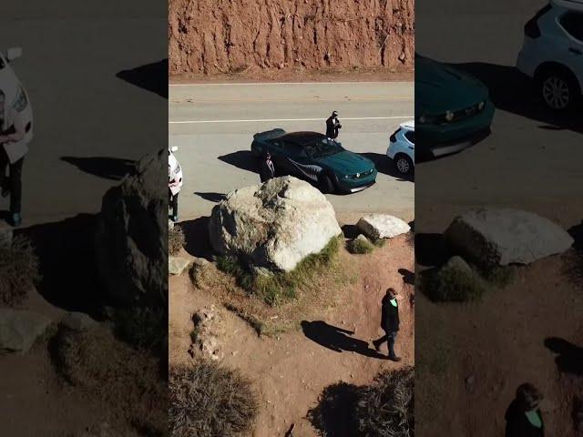 Old drone clip of my Ford Mustang in Cali by Bixby Bridge.