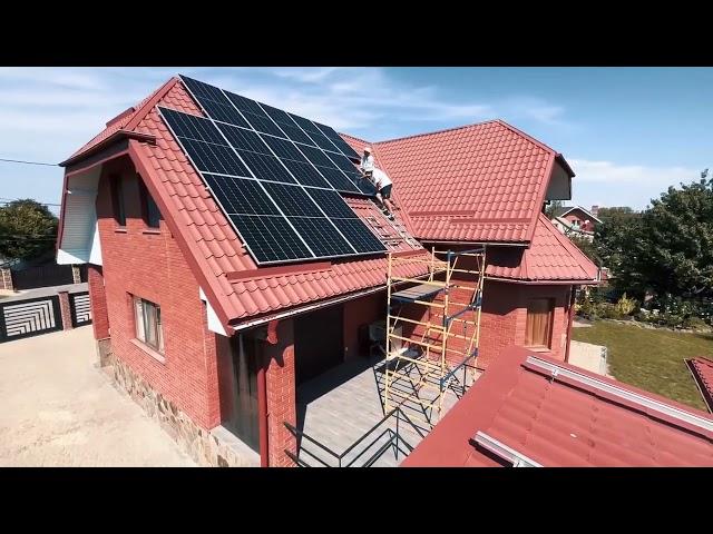 Installation of a 10 kW solar station