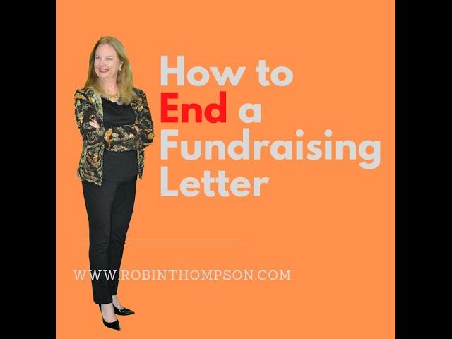 How to End a Fundraising Letter