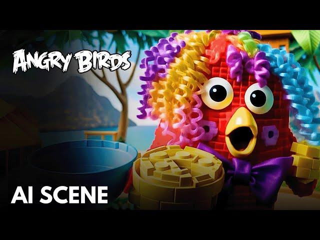 THE ANGRY BIRDS Scene Reimagined by AI in LEGO | Runway Gen 3