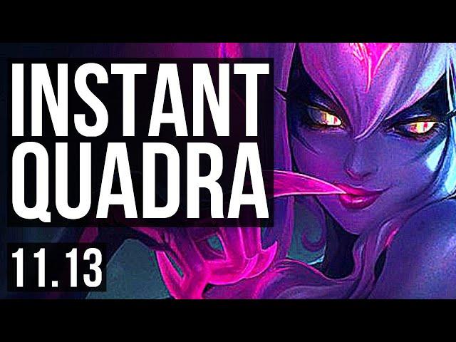 EVELYNN vs KINDRED (JUNGLE) | Instant Quadra, 1.7M mastery, 6/3/10 | KR Diamond | v11.13