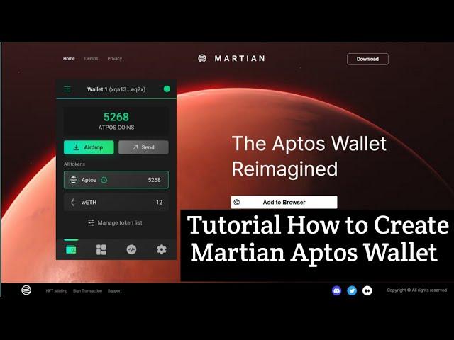 Cara Membuat Martian Aptos Wallet | Wallet Khusus Aptos BlockChain | 3 Menit SingSingSing, Done