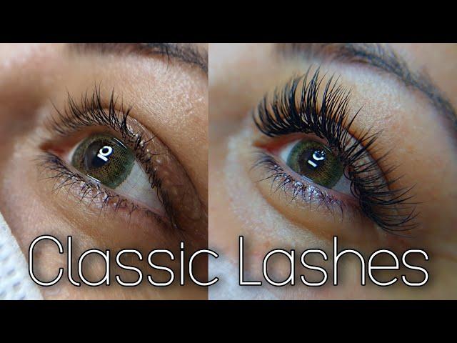 Classic Eyelash Extensions - How to do a full set | Black Swan Beauty