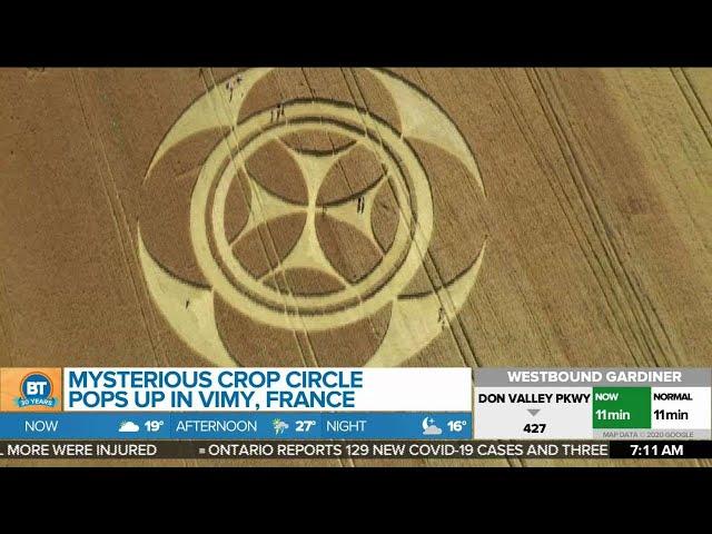 Mysterious crop circle pops up in France