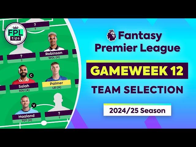 FPL GW12: TEAM SELECTION | Solanke Out? | Gameweek 12 | Fantasy Premier League 2024/25 Tips