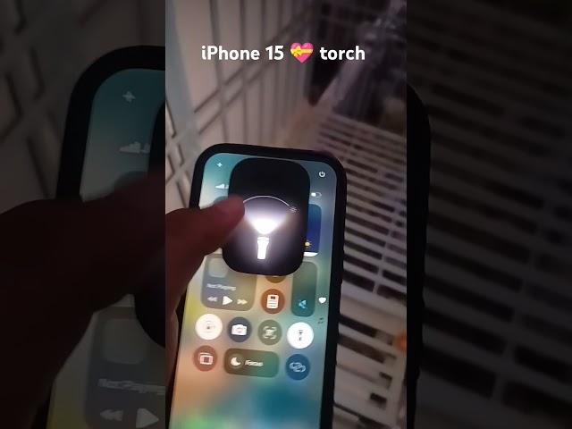 iPhone 15 torch in ios 18