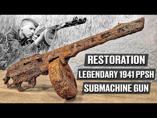 80 years lay in the ground. Elite machine gun of WW2