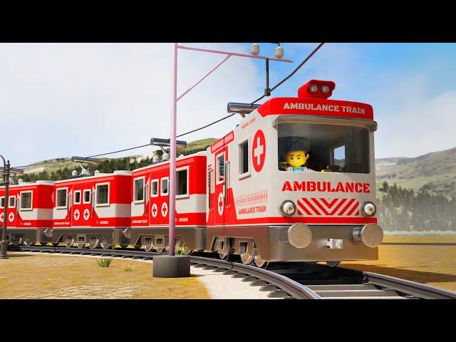 Train Ambulance Rescue Cartoon - Episode 01 - Choo choo train kids videos