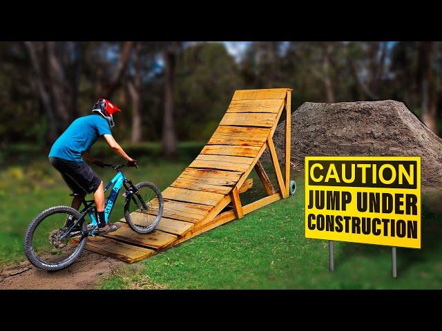 How he turned a fallen tree into a MTB jump!