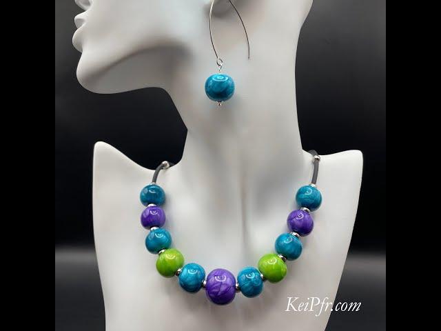 Magical Mica Shift Polymer Clay Veneered Wooden Beads Tutorial