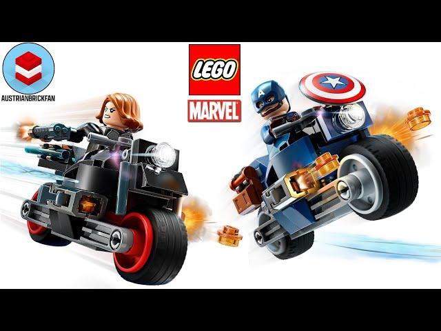 LEGO Marvel 76260 Black Widow & Captain America Motorcycles - LEGO Speed Build Review