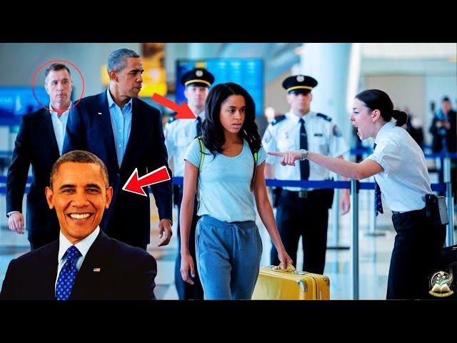 Nhân Viên Sân Bay Đuổi Sasha Obama Ra Ngoài, 15 Phút Sau Cha Cô   Barack Obama Xuất Hiện!