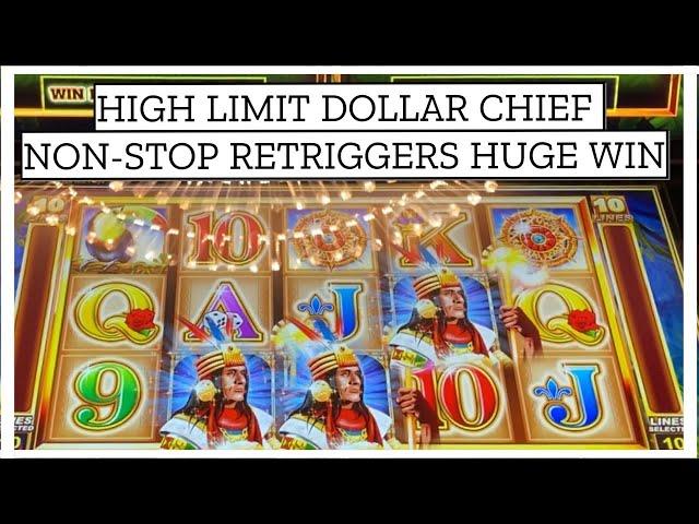 HIGH LIMIT DOLLAR CHIEF AINSWORTH SLOT AT WINSTAR WORLD CASINO BIG WINS +  MOON MONEY