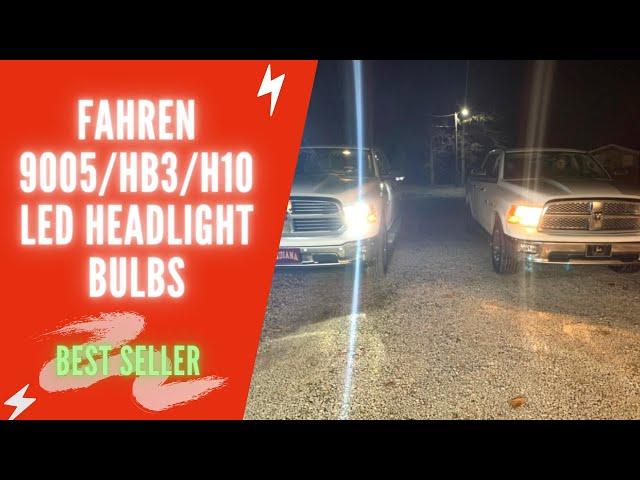 Fahren 9005/HB3/H10 LED Headlight Bulbs Review 2021 | Fahren LED Headlight Kit Installation & Test