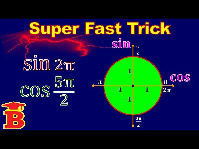 Trigonometric Values 0, π/2, π, 3π/2, 2π,⋅⋅⋅ at Lightning Speed