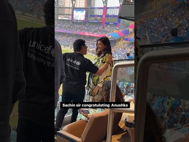 Sachin sir congratulating Anushka Sharma #viratkohli