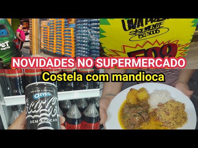 ACHAMOS A NOVA COCA COLA COM OREO NO SUPERMERCADO X / E FIZ COSTELA COM MANDIOCA PRA JANTA