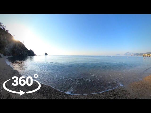 Утро на пляже - VR relax 360° 5K video - Море, лето, релакс