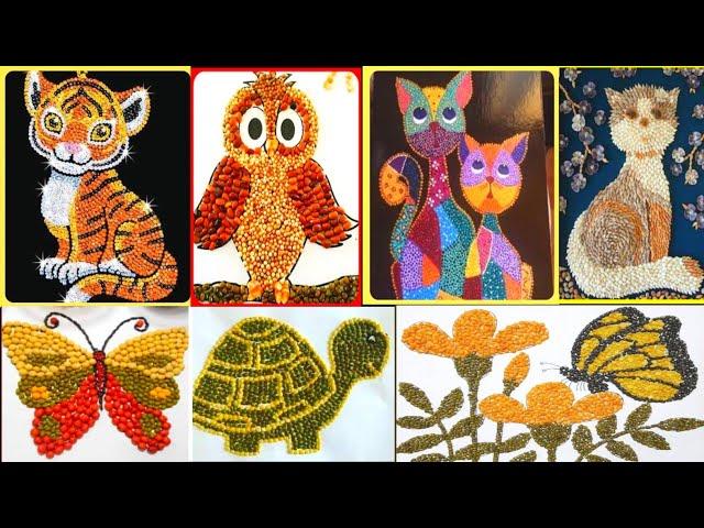 Attractive Pulses Art And Craft Ideas | Pulses Craft | Grains craft | Lentil Craft | Rice Craft #diy