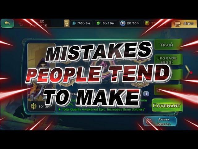 Mistakes People Tend To Make  - Art of Conquest