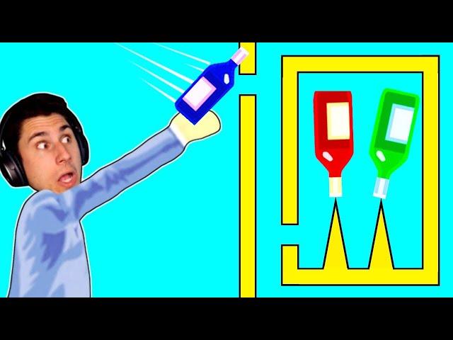 I Landed The IMPOSSIBLE BOTTLE FLIP! | Happy Wheels