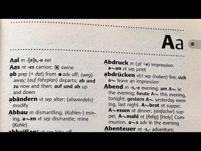 Essential German Dictionary | Tag 1