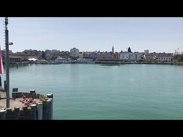 Euro Vacation VLOG AJBFAM Ferry entering Romanshorn