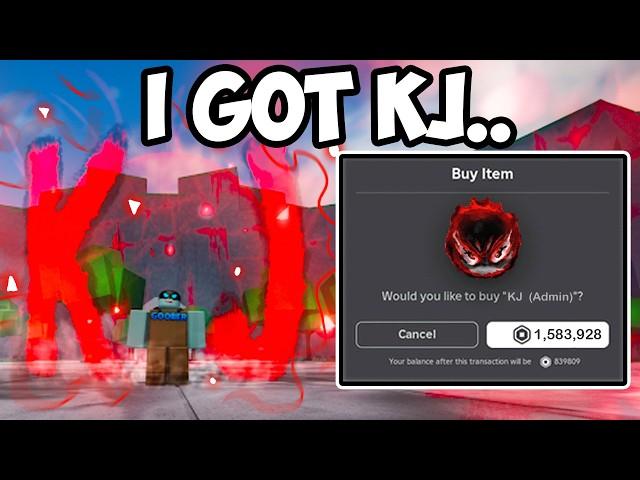 Spending $1,583,928 for The KJ MOVESET in ROBLOX The Strongest Battlegrounds