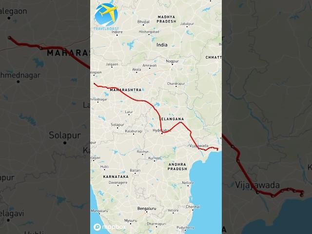 12787 Narsapur to Nagarsol Express #routemap #travelboast #indianrailways #icftrain #ytshots #train.