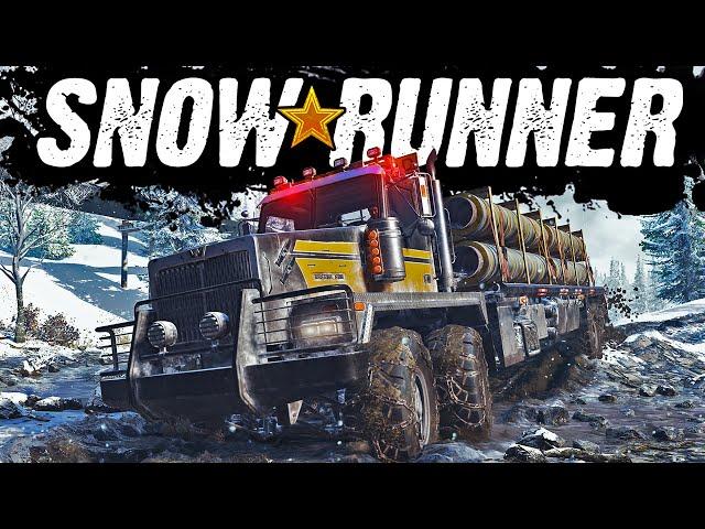 Driving Heavy-duty Trucks on Extreme Off-Road Terrain - SnowRunner First Look Gameplay