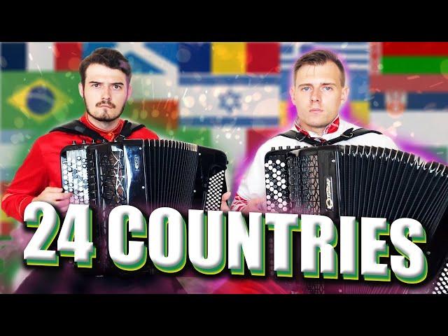 2 Accordions 24 Countries | Traditional Music