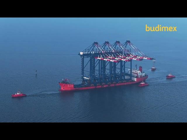 Budimex - BALTIC HUB | Statek z Suwnicami STS | Terminal Kontenerowy T3