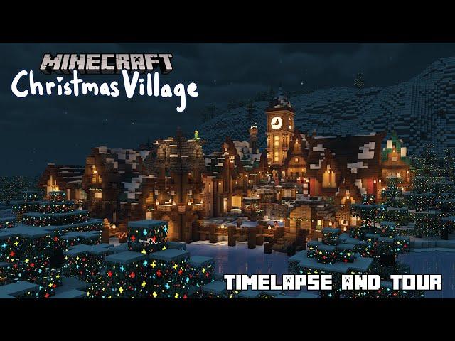 Christmas Village Collab Timelapse and Tour!! || Minecraft Creative