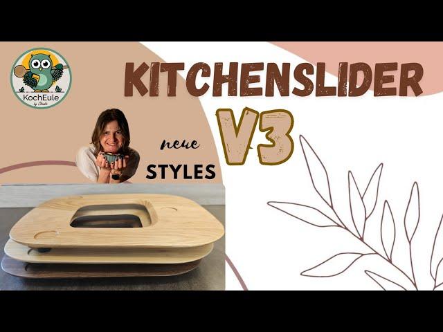 KitchenSlider V3 Holzoptik | 3 neue Gleitbrett Styles für deine Küche | Wundermix TM6 TM5