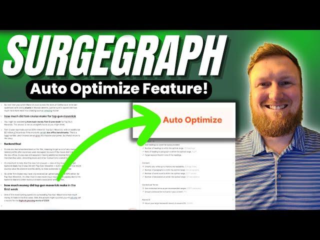 Surgegraph Auto Optimize Feature - Game Changer at This Price Point