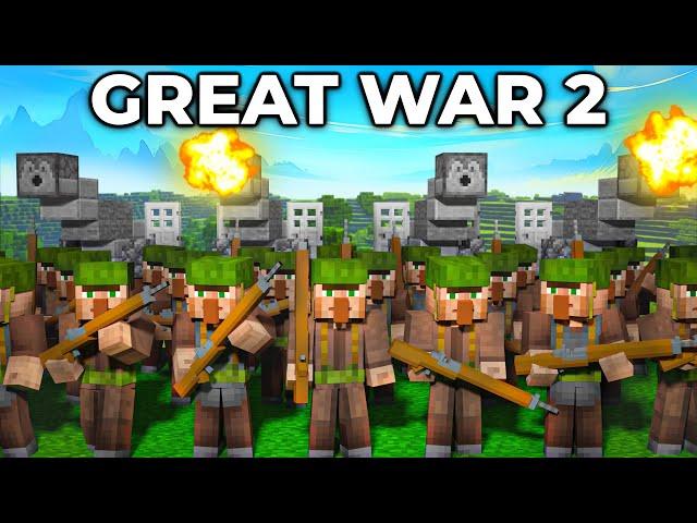 THE GREAT WAR of Villagers and Pillagers - Minecraft Story Part 2