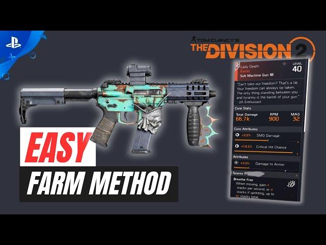 Division 2: Farm the Lady Death Exotic FAST!