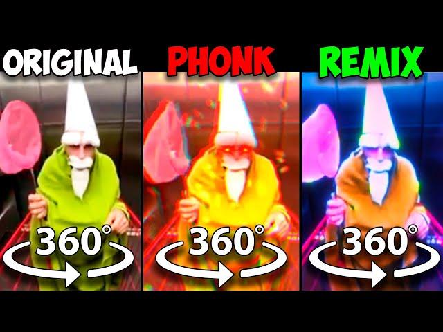 360º VR The Green Wizard Gnome Original vs Phonk vs Remix