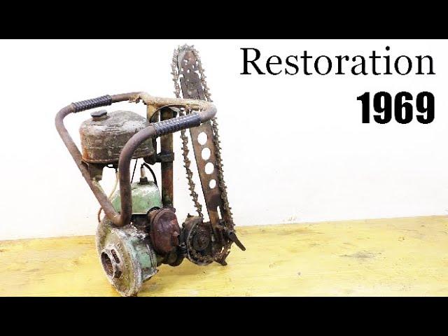 Восстановление старой бензопилы из 1969-х | Old chainsaw restoration