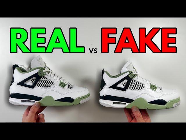 REAL VS FAKE! NIKE AIR JORDAN 4 SEAFOAM SNEAKER COMPARISON!