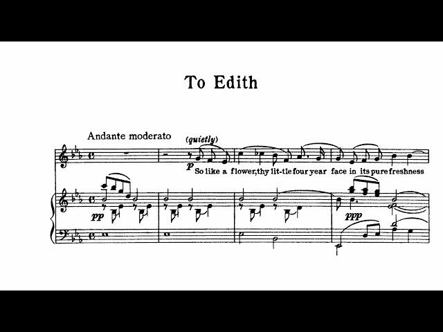 Charles Ives - To Edith