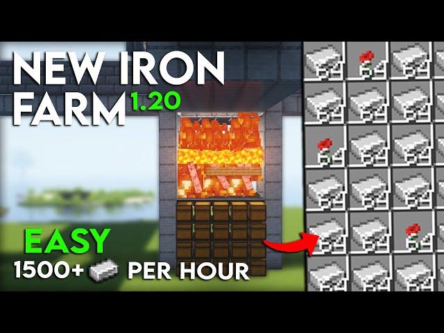 NEW Minecraft 1.20 IRON FARM TUTORIAL | 1500+ Iron Per Hour - Easy and Efficient