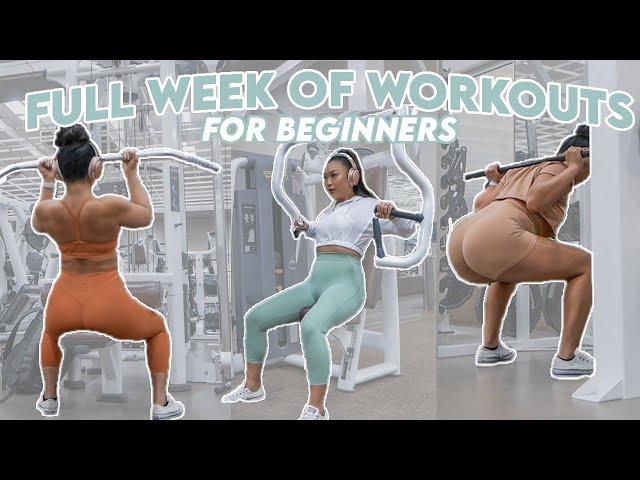 FULL WEEK OF WORKOUTS FOR BEGINNERS AT THE GYM