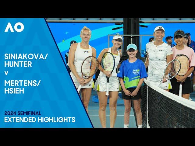 Hunter/Siniakova v Hsieh/Mertens Extended Highlights | Australian Open 2024 Semifinal