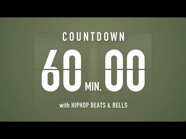 60 Minutes Countdown Timer Flip clock  / +HIP HOP BEATS