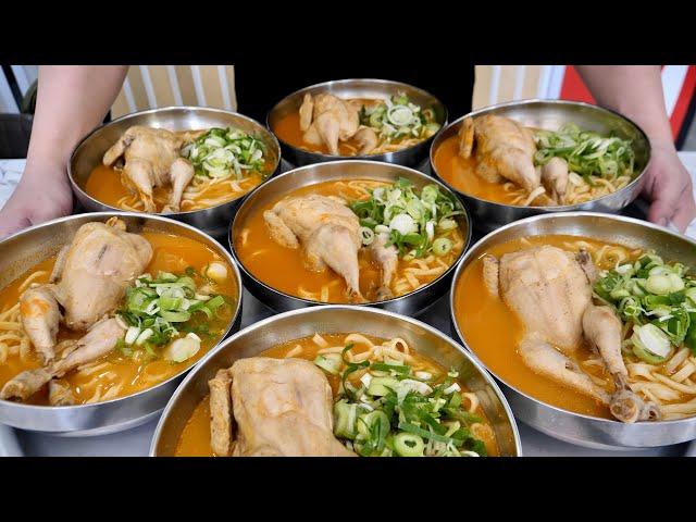 Korean Style Noodles (Chicken Kalguksu) Korean Street Food