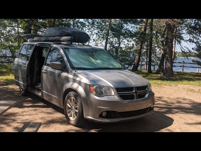 Part 6: Summer Road Trip in My Minivan Camper Conversion 2022 | Camping in Cross Lake, Minnesota