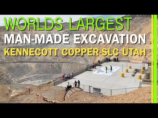 WORLD'S LARGEST MAN-MADE EXCAVATION-KENNECOTT COPPER MINE-BINGHAM CANYON-SALT LAKE CITY-UTAH-EP78