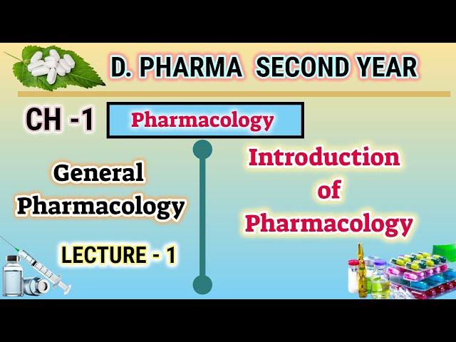 General Pharmacology/Introduction of Pharmacology/L-1/CH-1/Pharmacology/D.Pharm second Year